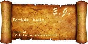 Birkás Judit névjegykártya